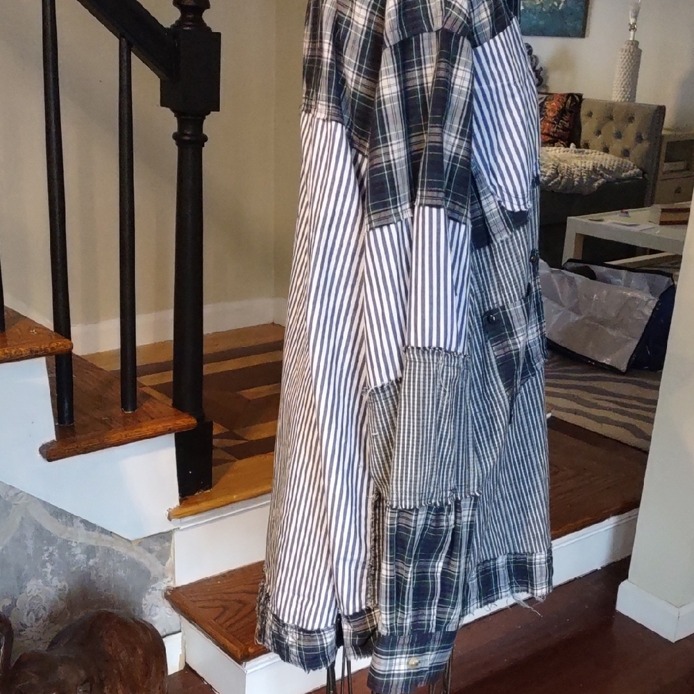 Upcycled Grunge Plaid Shirt - Picture 5 of 11